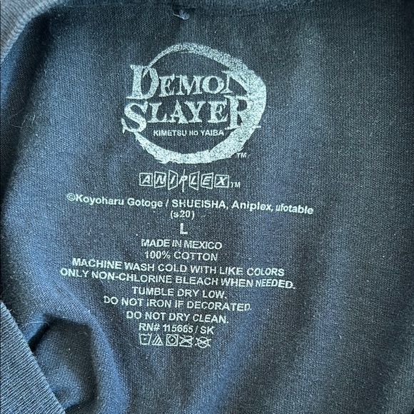 Demon Slayer Black Graphic T-Shirt - Picture 4 of 5